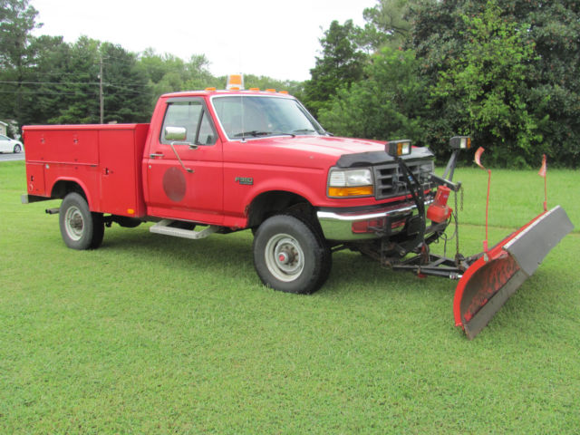1993 Ford F350 4x4 8' Westin Pro Plow Reading Utility Body ONE OWNER 1993 Ford F-350