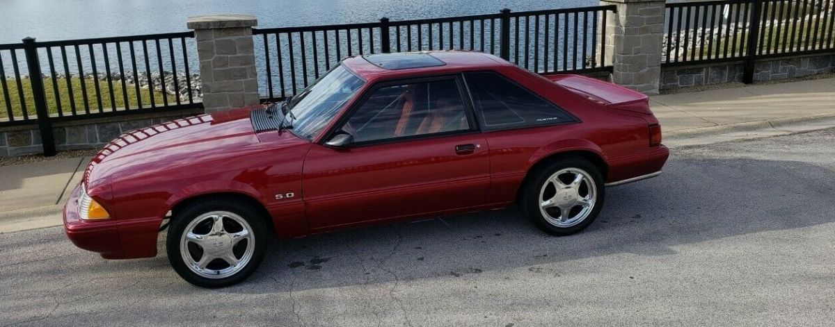 1993 Ford Mustang 5.0 LX Hatchback 5 Speed Electric Red, 52k miles 1993 Ford Mustang LX