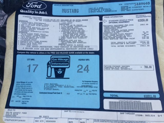1993 Ford Mustang - photo 3