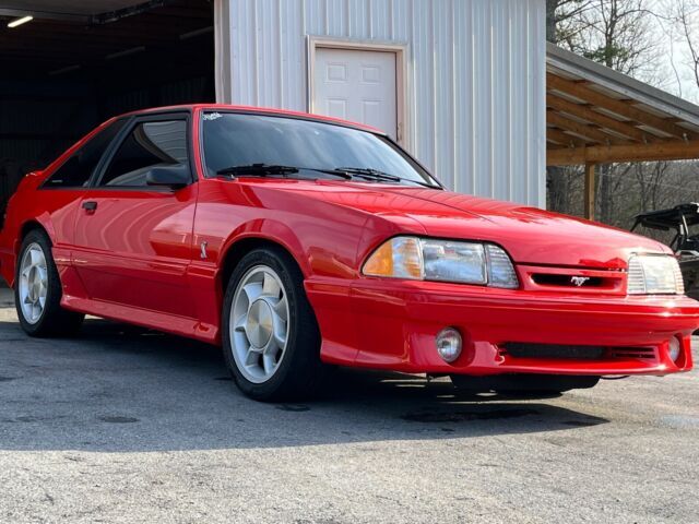 1993 Ford Mustang Hatchback Red RWD Automatic COBRA 1993 Ford Mustang COBRA