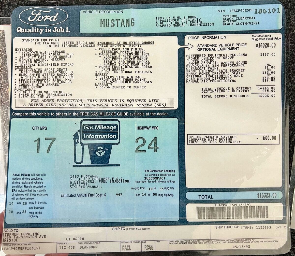 1993 Ford Mustang LX - photo 12