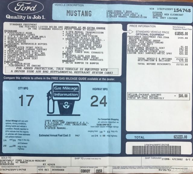 1993 Ford Mustang Cobra - photo 6