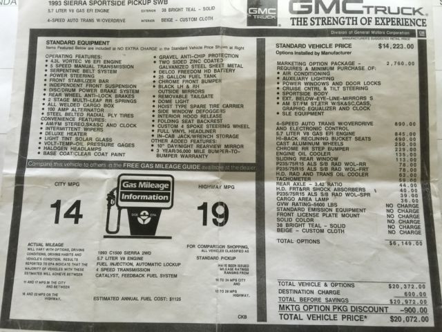 1993 GMC Sierra 1500 SLE Sportside - photo 4