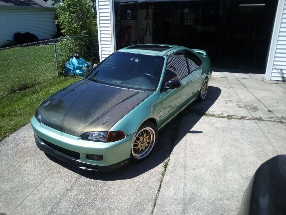 1993 Honda Civic EX coupe Shaved/tucked bay, Midori green paint, lots more! LOOK 1993 Honda Civic EX