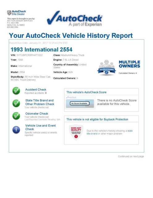 1993 International Harvester 2000 SERIES 80 Inch Wide Steel Cab 68 - photo 11