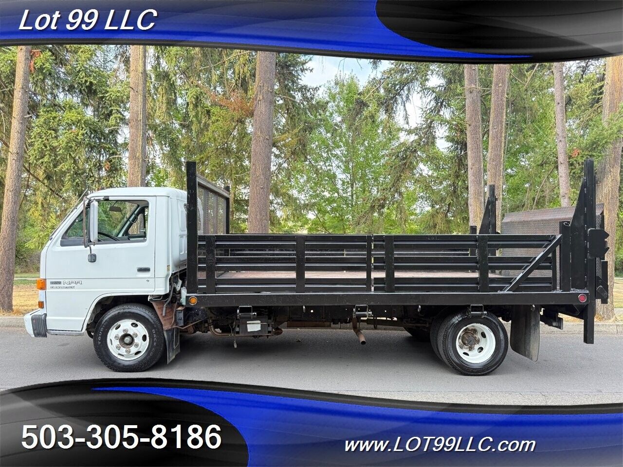 1993 NPR 4BD2T Turbo DIESEL Lift Gate Flat Bed - photo 5