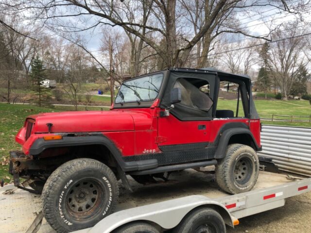 1993 JEEP WRANGLER 2.5L 5 SPEED YJ TJ CJ JK PARTS CAR AS IS RUNS RUSTED OUT PA 1993 Jeep Wrangler