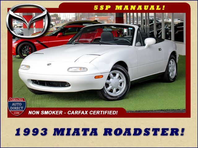 1993 Mazda MX-5 Miata Roadster - 5SP MANUAL! Crystal White Convertible 4 Manual 1993 Mazda MX-5 Miata Roadster - 5SP MANUAL!