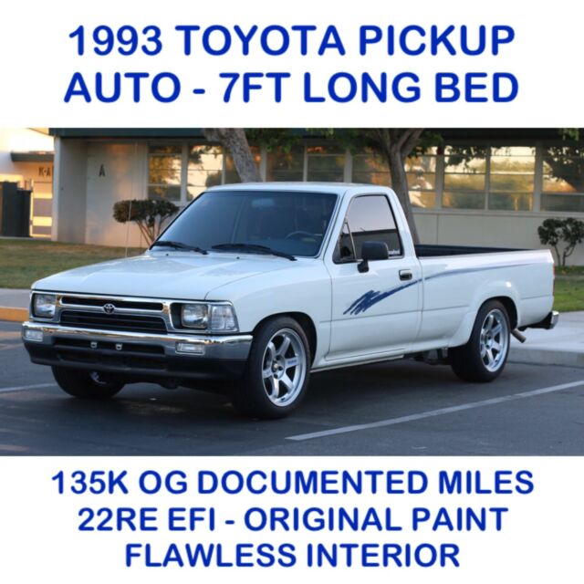 1993 TOYOTA PICKUP 22RE 2.4L 135K OG MILES/PAINT AUTO 7FT LONG BED - CLEAN TITLE 1993 Toyota Tacoma SINGLE CAB LONG BED