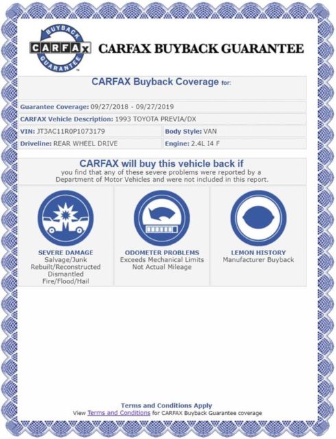 1993 Toyota Previa Fully Serviced Clean CARFAX Rare Florida Car Low 136K mi! - photo 7