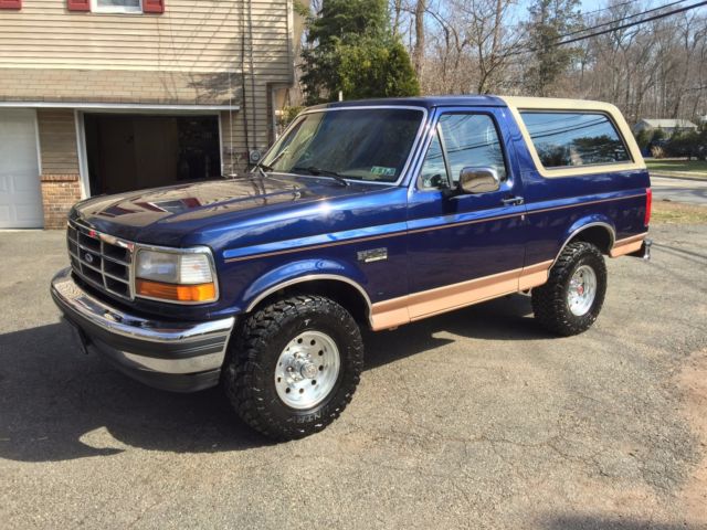 1994 Ford Bronco EDDIE BAUER  Stunning Med. Royal Blue Survivor!!