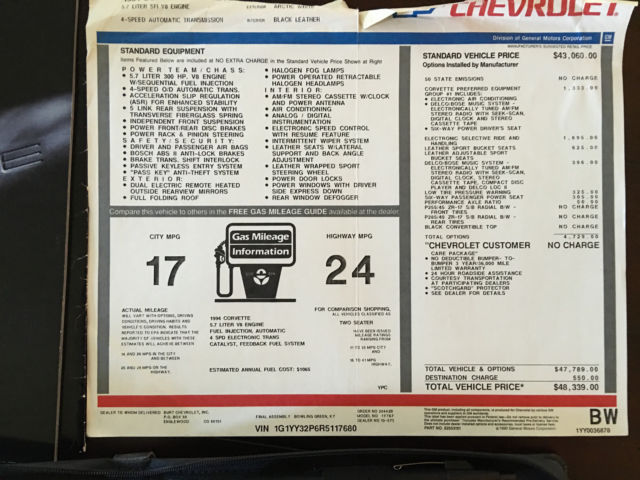 1994 Chevrolet Corvette Convertible - photo 11