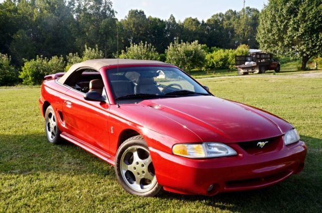 1994 Cobra Pace Car Red Convertible with only 1,900 original miles 1994 Ford Mustang COBRA