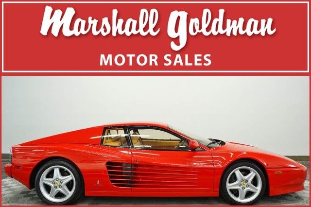 1994 Ferrari 512TR Rosso Corsa Beige leather interior only 6,681 miles 1994 Ferrari Testarossa