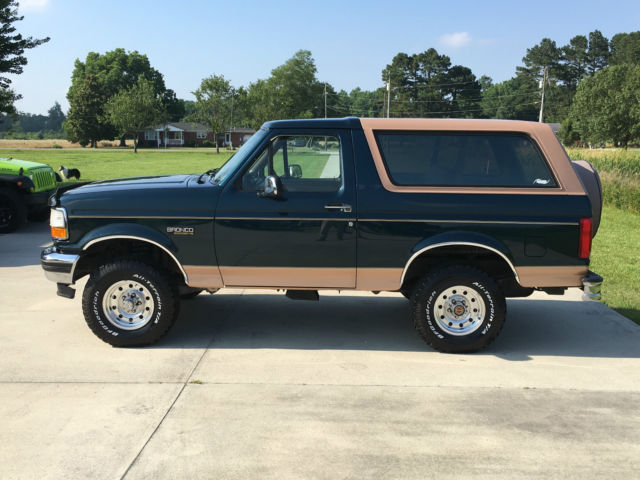 1994 Ford Eddie Bauer Bronco 4x4, 351, Auto, Dark Tourmaline with Tucson Bronze 1994 Ford Bronco Eddie Bauer