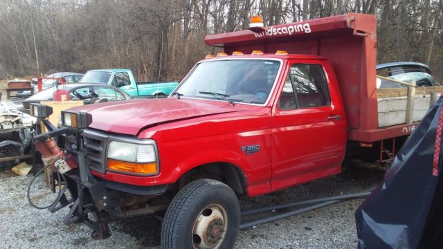 1994 Ford F350 4x4 Dump W/ Snowplow 1994 Ford F-350