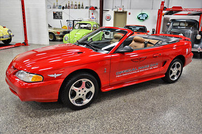 1994 FORD MUSTANG COBRA SVT INDY PACE CAR CONVERTIBLE 310 MILES PERFECT 10 1994 Ford Mustang Mustang GT SVT Cobra Indy 500 Pace Car
