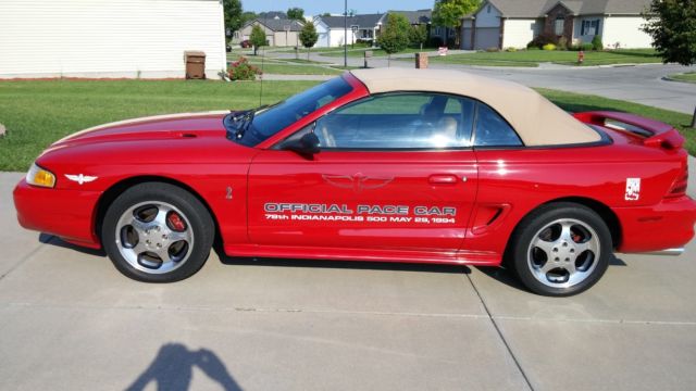 1994 Ford Mustang SVT Cobra Convertible Indy Pace Car 2-Door 5.0L 1994 Ford Mustang SVT Cobra Convertible 2-Door