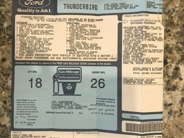 1994 Ford Thunderbird - photo 10