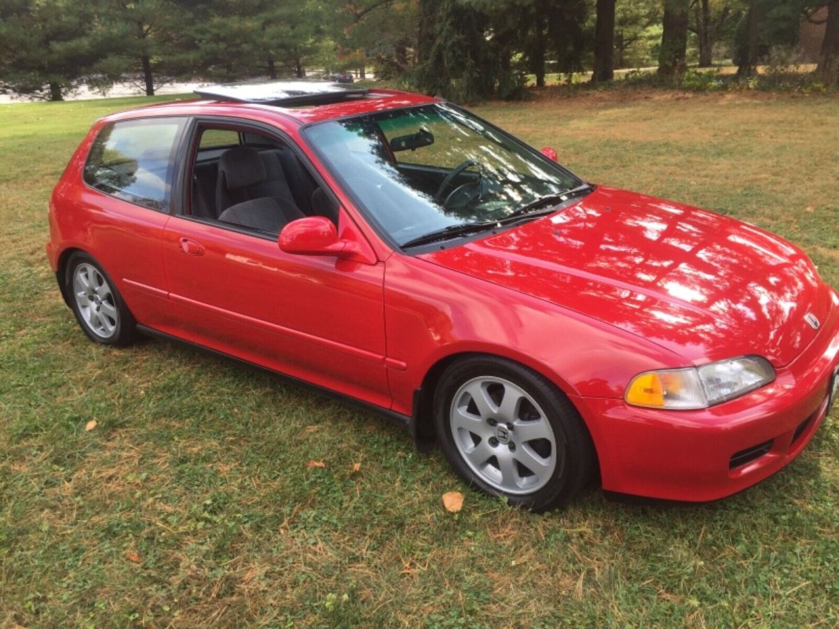 1994 Honda Civic Hatchback Red FWD Manual SI 1994 Honda Civic SI
