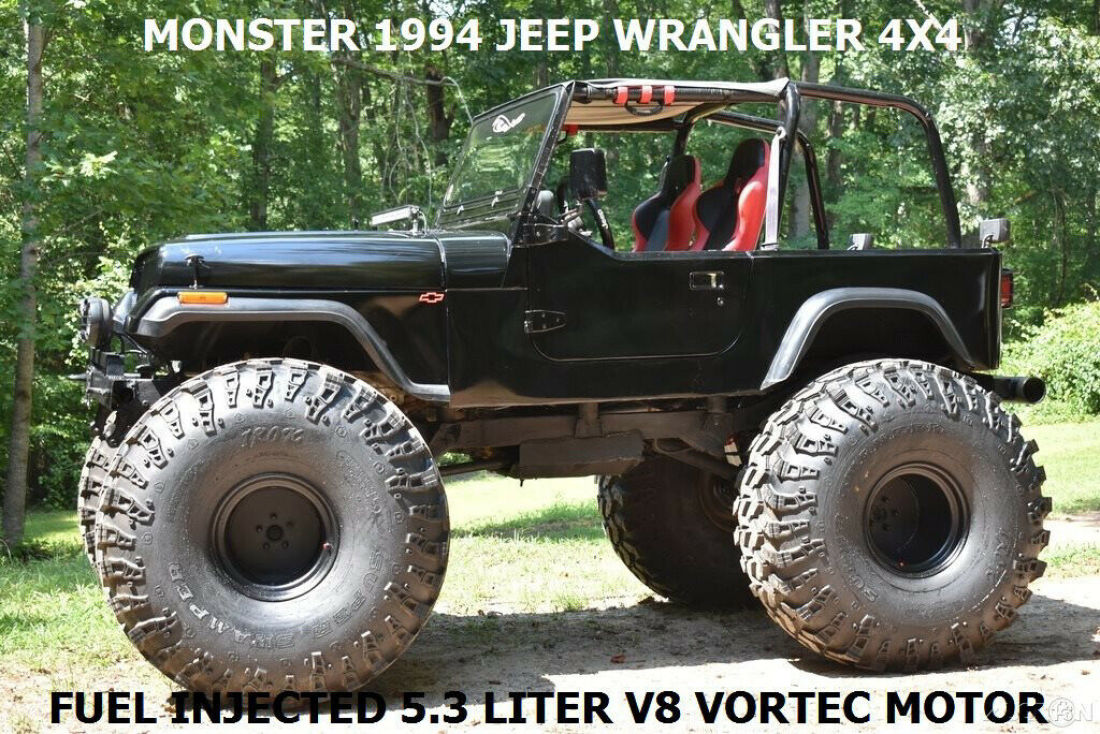 1994 JEEP WRANGLER 4X4 5.3 LITER V8 VORTEC FUEL INJECTED MOTOR NO EXPENSE SPARED 1994 Jeep Wrangler 5.3 LITER V8 VORTEC MOTOR NO EXPENSE SPARED