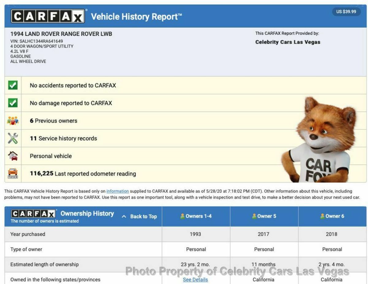 1994 Land Rover Range Rover Classic LWB - photo 11