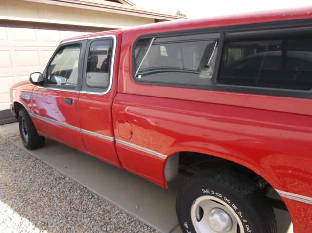 1994 MAZDA B4000 RED PICKUP W/ CAMPER SHELL 89,700 ORIGINAL MILES 1994 Mazda B-Series Pickups