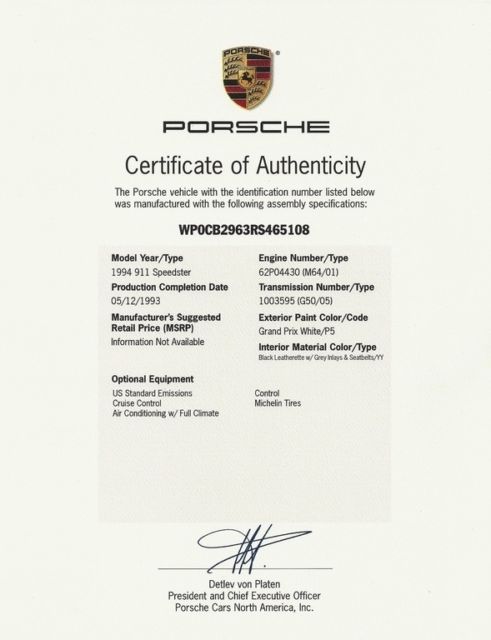 1994 Porsche 911 Speedster (964) - photo 2