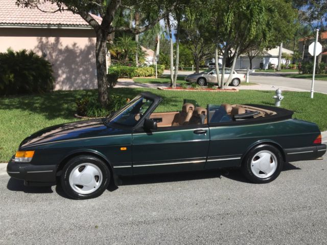 1994 SAAB 900 CONVERTIBLE Scarab Green + Tan, 133K, Clean, Orig., Runs Well 1994 Saab 900