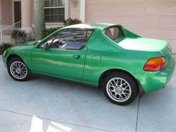 1994 Samba Green Honda Del Sol SI - 3 Florida Owners, 87k Documented Miles VTEC 1994 Honda Del Sol