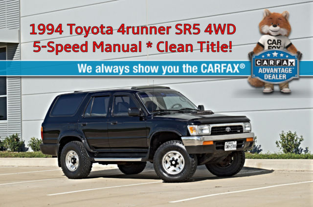 1994 Toyota 4Runner SR5 4wd * 5-Speed Manual * 4x4 * V6 * NO RESERVE