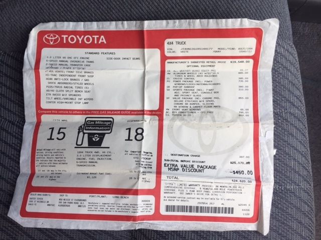 1994 Toyota Pickup SR5 - photo 11