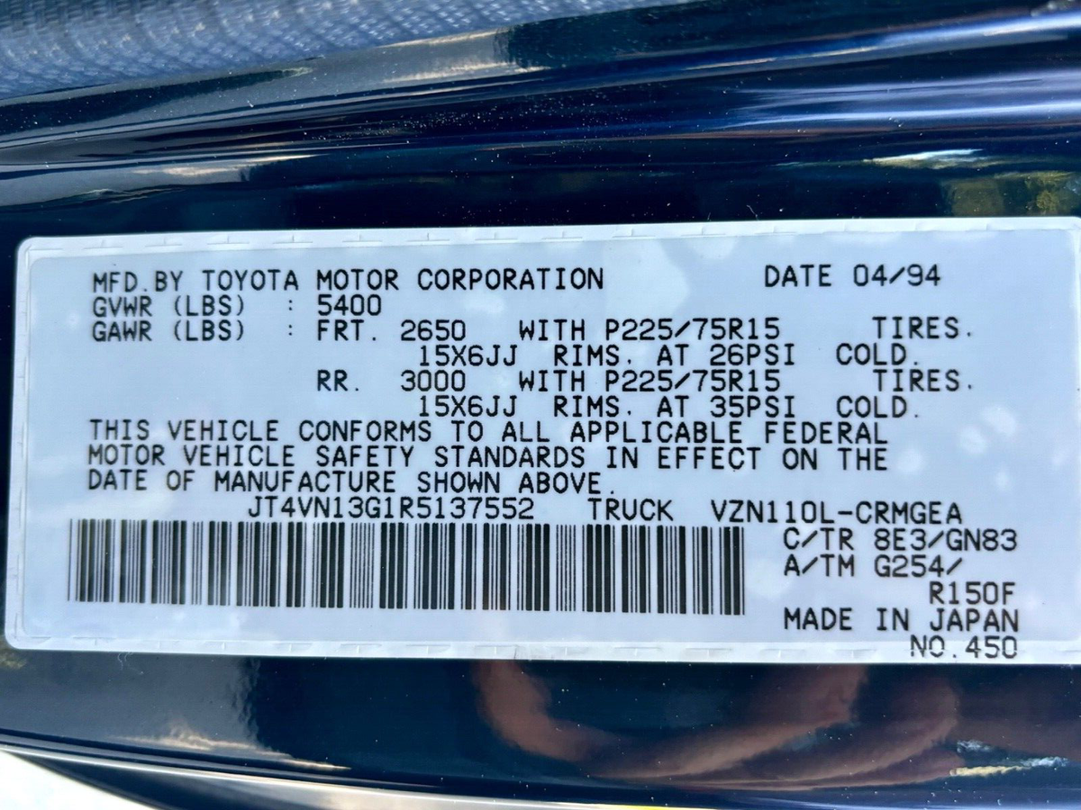 1994 Toyota Tacoma SR5 4X4 V6 5-SPD POWER PACK - photo 13