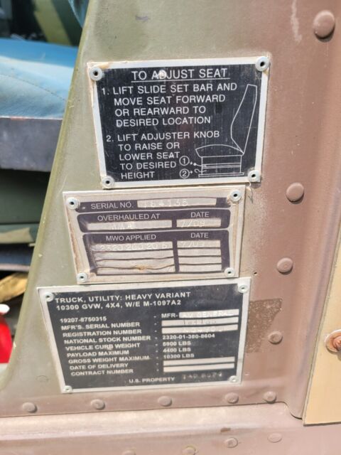1980 Hummer H1 M1097a2 - photo 11