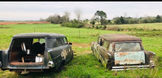 2 1957 Chevy station wagons pair 1957 Chevrolet Bel Air/150/210