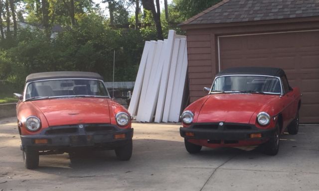 2) MGB'S 75 AND 77 NO RESERVE! 1975 MG MGB