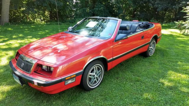 2 Owner Garage Find 37k Miles Console Shifter V8 Beautiful Car Drives Like New 1987 Chrysler LeBaron