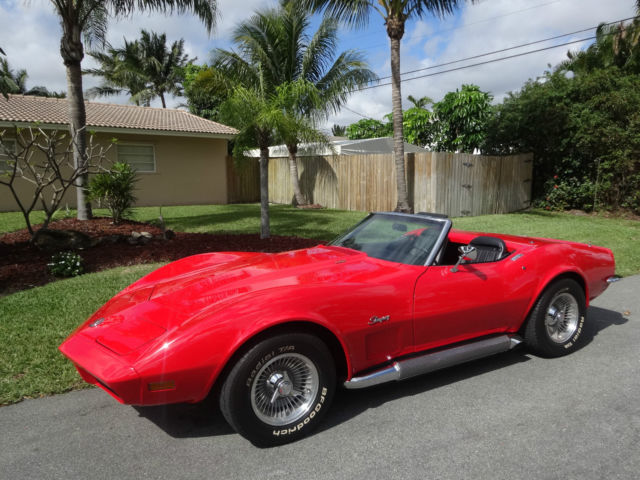 2 tops, 88k original miles, SURVIVOR CAR, P/S, P/B, Tilt/Tele, MINT 1973 Chevrolet Corvette Convertible L-82 4 speed