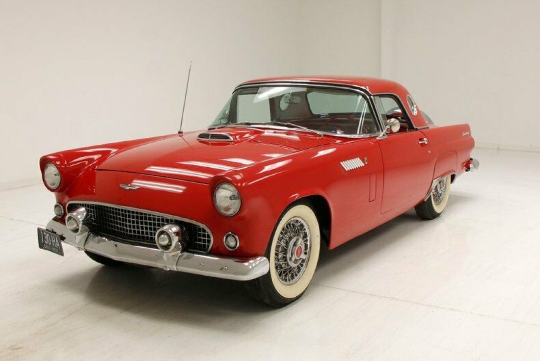 2 Tops/Continental Rear Bumper/Classic Interior/312ci V8 1956 Ford Thunderbird Roadster