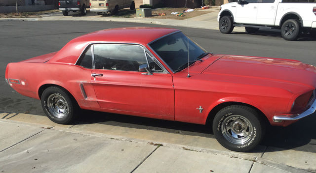 200 V6, Manual, Red, New Interior, Runs Great, No Leaks, 3 Speed, Send Offers!! 1968 Ford Mustang Base Hardtop 2-Door