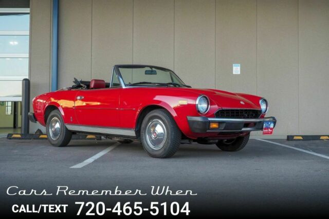 2.0L I4 5-Speed Manual Red 1979 Fiat 2000 Spider 55,372 Actual Miles