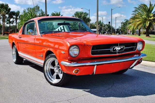 2+2 Rear Sport Deck Option New Wheels New Chrome 1965 Ford Mustang Fastback C Code 289 V8 Auto Fully Restored