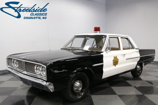 225CI SLANT, 904 3SPD TRANS, PWR STEER, FNCTNL POLICE LIGHT, ATTENTION GRABBER! 1966 Dodge Coronet Police Car