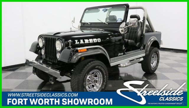 258 straight 6 cylinder auto air hardtop 4x4 4wd black 1982 Laredo Used 4WD 1982 Jeep CJ Laredo
