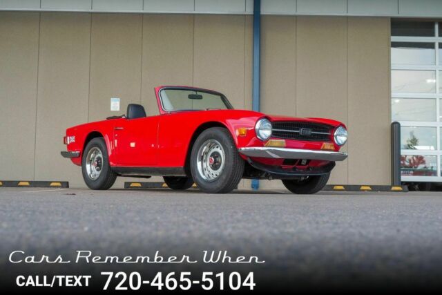 2.5L I6 4-Speed Red 1969 Triumph TR-6 Frame-Off Restoration