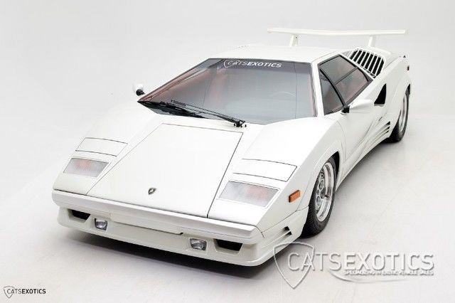 25th Anniversary White Red Major Service New Clutch 1989 Lamborghini Countach 25th Anniversary