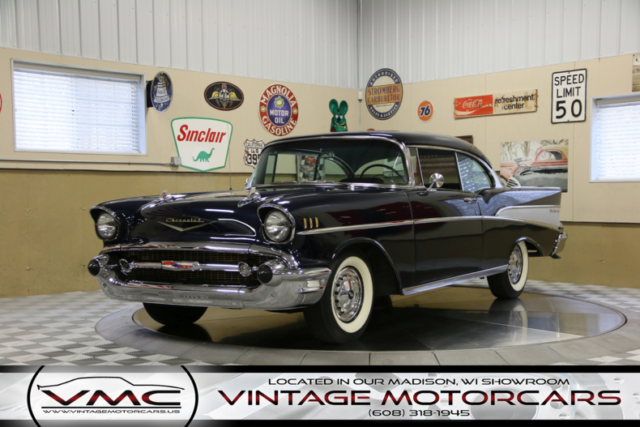 283 V8 - Automatic - Show Quality - Laser Straight - Beautiful Dark Blue 1957 Chevrolet Bel Air/150/210