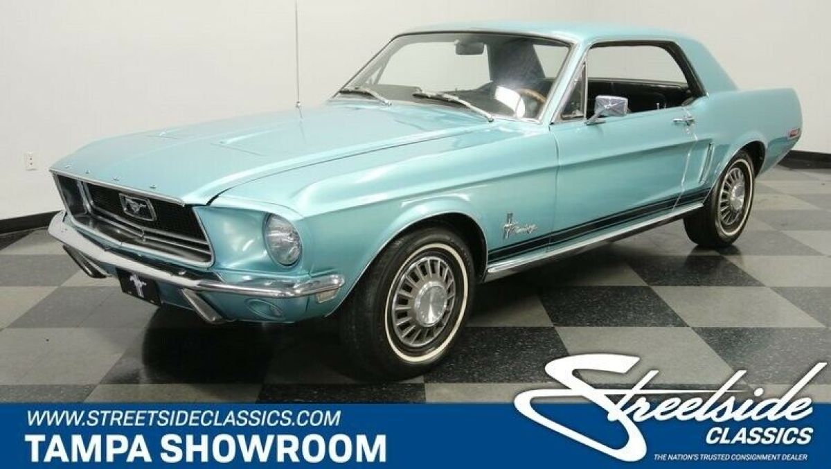 289 V8 3 SPEED AUTO POWER FRONT DISC BRAKES BORN IN TAHOE TURQUOISE NICE CAR 1968 Ford Mustang Coupe