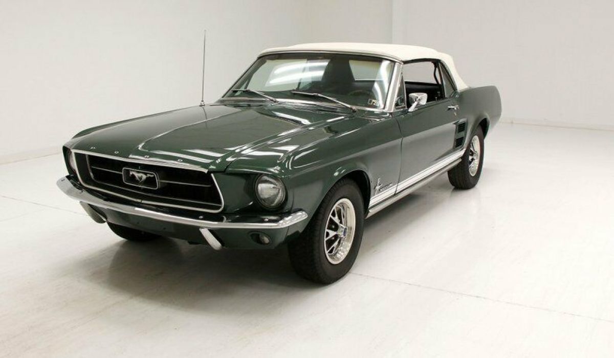 289ci V8 All Original/4-Speed Manual Trans/Great Moss Green Paint 1967 Ford Mustang Convertible