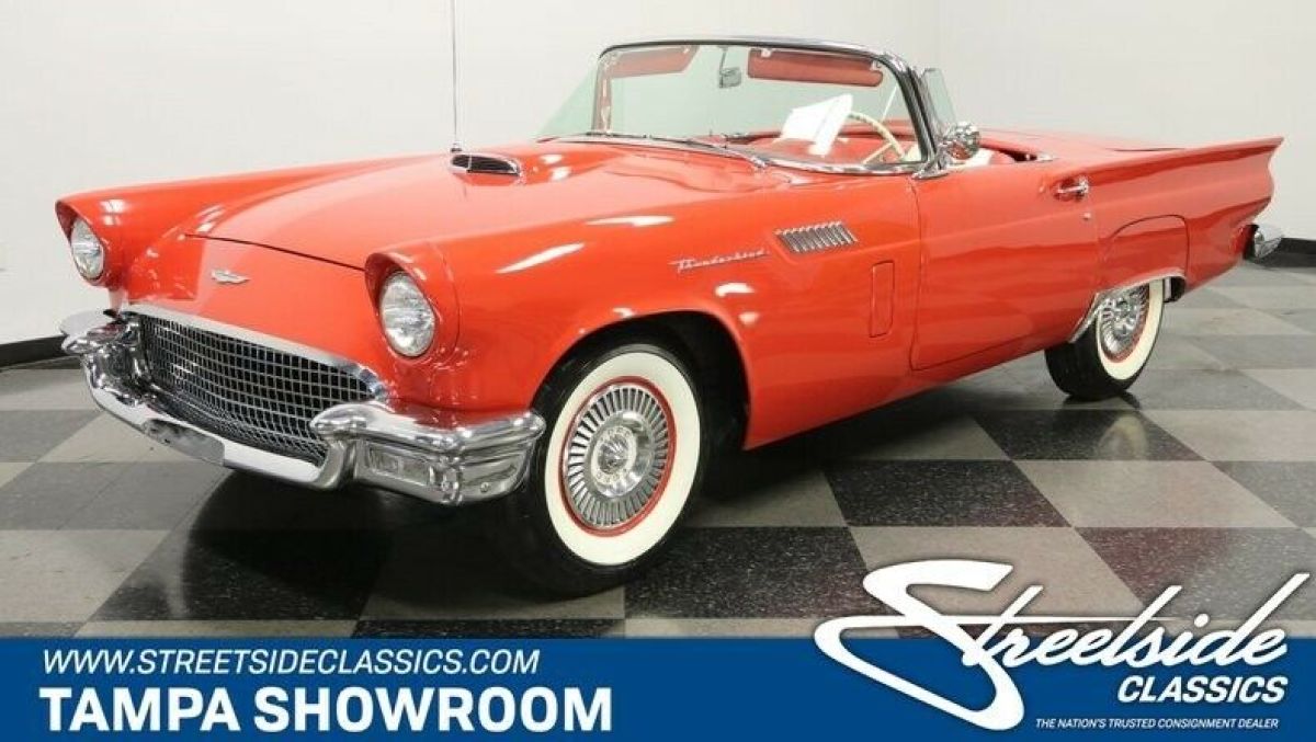 292 V8 3 SPEED MANUAL REMOVABLE PORT HOLE HARD TOP ICONIC COLOR CRUISE READY 1957 Ford Thunderbird